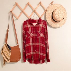 Boyfriend Fit Red Massimo Flannel